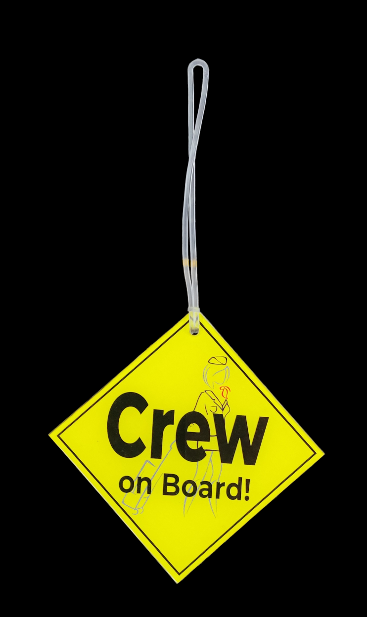 'CREW ON BOARD' Car Hanging Accessories - Pilots Cart